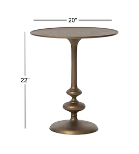 Refined Round <b>Bar</b> <b>Table</b> Elegant Curved Pedestal Base Antique Finish Space Saving Design Sturdy Build for Sophisticated Interiors - Product Image 4