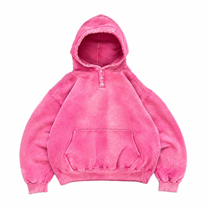 Vente en gros de sweat à capuche personnalisé en coton doux délavé à l'acide, coupe oversize à épaules tombantes, pour le streetwear et les tenues décontractées - Product Image 3