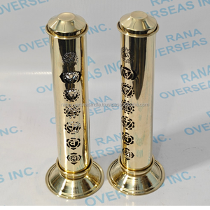 Torre de Incienso de Latón con Patrón de Tallado de Siete Chakras, Ecológica, Decorativa para Invierno y Otoño, Porta Fragancias de Aromaterapia para el Hogar - Product Image 3
