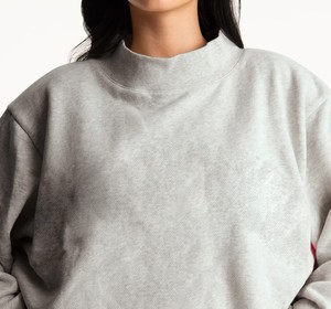 Custom Women's Winter Printed Soft Cotton Crew Neck Lined Solid Streetwear Embroidered <b>Jumper</b> Fleece Oversized <b>Pullover</b> - Product Image 3