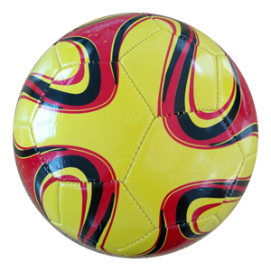 Balón de Fútbol Personalizable con Patrón de Ondas Fluidas Curvas, Cosido a Máquina - Product Image 4