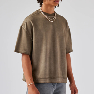 High Quality 100% Cotton Made Custom Logo Printed Boxy Fit T <b>Shirts</b> Professional Manufacturer Made Boxy Fit T <b>Shirts</b> - Product Image 5