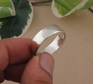 Anillo de Boda de Plata de Ley 925 de Alta Calidad con Turquesa Engastada en Bisel para Mujer, Joyería Fina Minimalista para Fiesta, Venta al por Mayor - Product Image 4
