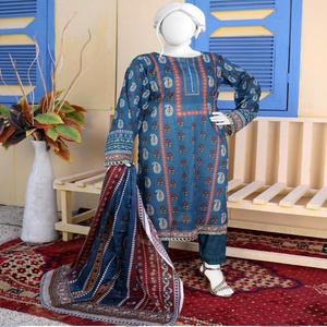 Aisha Noor Volume Mehak Pakistan Designers' Summer Collection Vestido estampado digital de 3 piezas para mujer para uso en el césped - Product Image 3