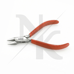 High Quality Nafko Industry Heavy Duty Stainless Steel Tapered Short Flat Plier 130mm Extra Hold Jewelry Setting Tools Equipment - Product Image 5