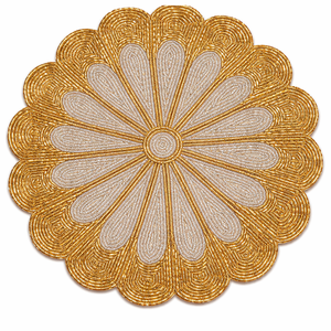 Christmas Embroidery Glass Seed Beadwork <b>Placemat</b> For Parties Events Latest Centrepiece Home Dining Coffee Luxurious Table Mat - Product Image 6