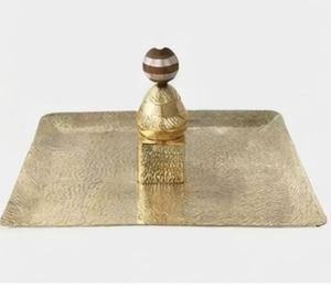 Elegant Rose Gold Plated Aluminum Metal Chocolate <b>Tray</b> <b>Large</b> Decorative Food Serving <b>Tray</b> for Luxury Tabletop at Wholesale Price - Product Image 3