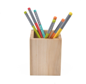 Wood Pen Holder Stationery <b>Table</b> Ware Wood Pen Box Office Home <b>Table</b> Holder Customized Latest Pen Holder - Product Image 1