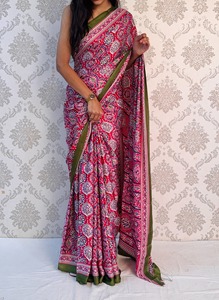 Exclusivo Sari de Satén Suave para Bodas, Ropa India y Pakistaní de Fabricante y Proveedor Indio, Secado Rápido - Product Image 6