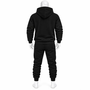 Ensemble de survêtement 2-en-1 pour homme, personnalisé, style streetwear, à capuche, avec strass, délavé à l'acide, épais, 100% coton, haute qualité, automne, vente en gros - Product Image 4