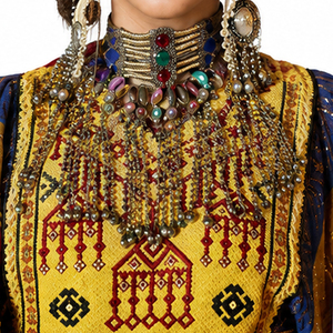 Vestido Afgano Kuchi de Chifón para Mujer, Bordado, Largo hasta el Suelo, Costura Tradicional, Lavable, Hecho a Mano, Vestidos Culturales Afganos - Product Image 5