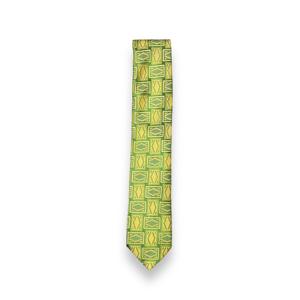 Corbata clásica verde amarillo Corbata de moda de seda y lana para hombre Pajarita tejida en embalaje de caja de regalo - Product Image 2