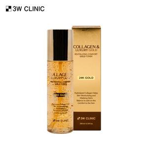 Tónico Facial de Lujo 3W Clinic Gold 200ml con Ácido Hialurónico Líquido para un Tratamiento Revitalizante de Colágeno y Confort - Product Image 1