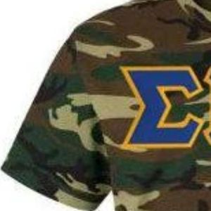 เสื้อยืดลายพรางตัวอักษร Sigma Gamma Rho ผ้าฝ้าย คอกลม แขนสั้น สำหรับทุกเพศ เสื้อผ้าชมรมกรีก สไตล์ลำลอง สตรีทแวร์ แบบสั่งทำ - Product Image 6