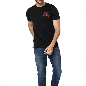 Camiseta Deportiva de Manga Corta para Hombre Sportscode, Cuello Redondo, Color Negro, Logotipo Estampado en la Parte Delantera, Corte Regular, 100% Algodón Jersey, Estilo Casual y Deportivo - Product Image 5