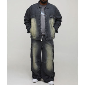 Chaqueta Vaquera Desgastada Moderna para Hombre, Estilo Urbano, con Logotipo Personalizado - Product Image 2