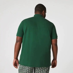 T-shirt personnalisé pour homme en coton premium vert uni, manches courtes, respirant, séchage rapide, haute qualité, idéal pour le golf et les loisirs estivaux - Product Image 2