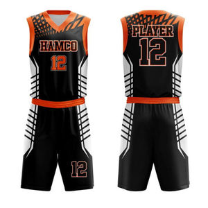 Conjunto de Camiseta y Pantalones Cortos Deportivos de Baloncesto Azul, Talla Grande, Transpirable y con Diseño Estampado para Hombre - Product Image 3