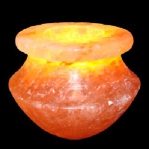 Pot à bougie en forme de pot d'eau, sel rose de l'Himalaya, sel de roche, fait main avec un trou, naturel, 100% biologique, pour la maison, les mariages - Product Image 1
