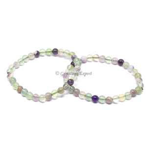 Pulsera de Bola de Fluorita de Cristal Pulido Grabada con Láser, Recuerdo de Amor Feng Shui - Product Image 1