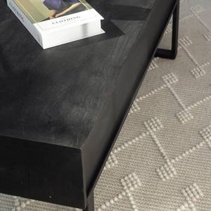 Mesa de centro Vandana Zenova Altis con 2 cajones y tablero negro para decoración moderna de sala de estar - Product Image 4