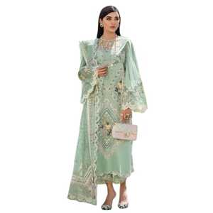 Salwar Kameez Premium con Bordado Floral, Corte Ajustado, para Verano e Invierno, Casual, para Fiestas, Festivales, Bodas, Estilo Étnico, Largo hasta la Rodilla - Product Image 1