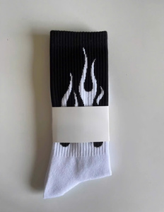 Custom Logo Flame Crew <b>Socks</b> Cotton Streetwear <b>Socks</b> Unisex Casual Athletic <b>Socks</b> Wholesale <b>Socks</b> Factory - Product Image 3