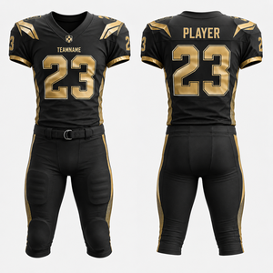 Custom Heavy Duty American Football Uniform <b>Set</b> Cut and <b>Sew</b> Mesh Jersey and Integrated Pants for Youth Adult Teams - Product Image 4