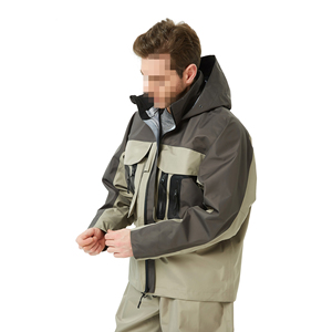 Outdoor Unisex Softshell Windbreaker Hooded Breathable <b>Wading</b> Fishing Waterproof UPF 35 <b>Jacket</b> - Product Image 4
