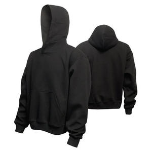 Sweat-shirt à capuche pour homme, couleur unie, coton, tissu molletonné français, design décontracté avec poche, vêtement d'automne, coupe classique - Product Image 4