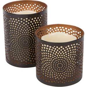 Portavelas votivo de metal hecho a mano, inspirado en la herencia, que aporta calidez, armonía y una belleza decorativa atemporal. - Product Image 5