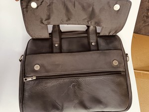 Bolso de Cuero Genuino Crazy Horse, Ligero, Resistente, para Portátil, Viajes, Gran Capacidad, Cierre de Cremallera Impermeable - Product Image 4