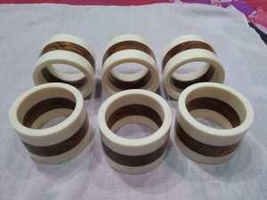 Anillos de Servilleta Semicirculares de Madera de Lujo 2026 para Bodas y Fiestas, Anillos de Servilleta Hechos a Mano para Restaurantes Occidentales en Oferta - Product Image 1