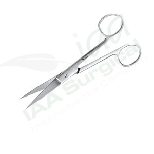 Ciseaux chirurgicaux courbés à lame tranchante et à pointe arrondie en acier inoxydable 10,5 cm, certifiés CE, instrument de chirurgie générale - Product Image 4