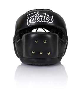 High Quality Fair tex Full Face Boxing Headgear Kickboxing Helmet Leather Muay Thai K-1 MMA Head Protector Customized Design - Product Image 1