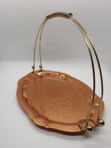 Plateau de service ovale vintage en cuivre avec poignées en laiton, plateau décoratif vintage en cuivre pour la maison, la cuisine, la table à manger - Product Image 3