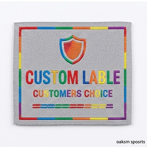 Étiquettes tissées personnalisées en gros pour vêtements, avec logo de marque, imprimées sur tissu, à coudre pour chemises - Product Image 5