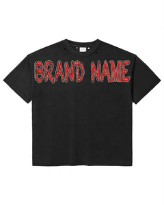 เสื้อยืดผู้ชายผ้าฝ้าย 100% พิมพ์ลายสกรีน สไตล์ฮิปฮอป ทรงบ็อกซี่ ไหล่ตก ทรงหลวม ขายดี - Product Image 6