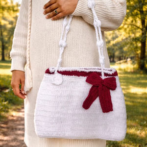 Handmade <b>Crochet</b> Storage Box-Knitted Multipurpose Jewelry Travel <b>Bag</b> with Hanging Feature Portable Design - Product Image 1