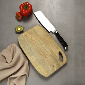 Planche à découper en bois dur naturel de qualité supérieure, bloc de découpe rectangulaire professionnel, bloc de boucher pour la cuisine, viande, légumes, fromage - Product Image 4