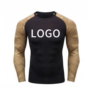T-shirt de compression respirant à manches longues pour hommes, vêtements de sport à séchage rapide, fabricant OEM - Product Image 1