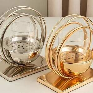 Quemador de Incienso Bakhoor con Marco de Metal y Cuenco de Vidrio, Quemador de Oud, Aromaterapia, Decoración para el Hogar, Exportación - Product Image 4