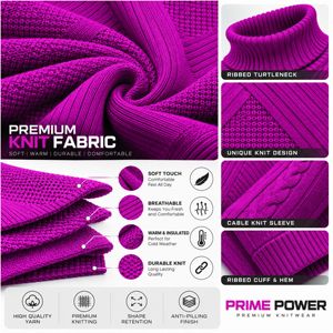 Suéter Texturizado de Cuello Alto con Puños Acanalados y Tejido de Cable Moderno para Hombre, Fabricante y Proveedor de Marca Privada - Product Image 5