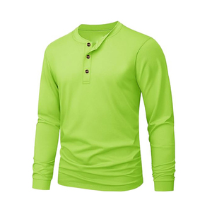 Camiseta de Manga Larga de Alta Calidad, 100% Algodón, Ropa Lisa a la Moda, Camisetas de Manga Larga para Hombre - Product Image 2