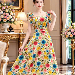 Chaleco largo elegante de verano para mujer con estampado floral, sin mangas, de longitud completa, liso, casual, ajustado, lavable, ecológico, ODM - Product Image 6
