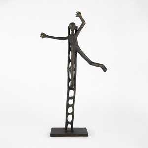 Modern Cast Aluminum Vertical Handcrafted Tabletop Sculpture Art Vase for Housewarming Home <b>Decor</b> Gift - Product Image 5