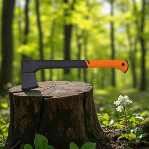 Hache avec manche en plastique, couleur orange et noir, pour la survie - Product Image 4