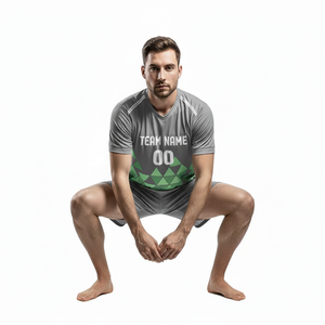 Maillot de football personnalisé à col en V, manches courtes, imprimé géométrique, polyester respirant, uniforme d'équipe, adulte unisexe, toutes saisons - Product Image 4