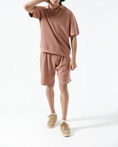 Polo à manches longues pour homme, color block, OEM/ODM, 100% coton, coupe ample, logo imprimé en relief 3D personnalisé. - Product Image 2