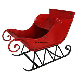 Traîneau de Noël au design standard, best-seller, en métal, avec boîte personnalisée, logo personnalisé accepté, ensemble décoratif de 2 traîneaux. - Product Image 5